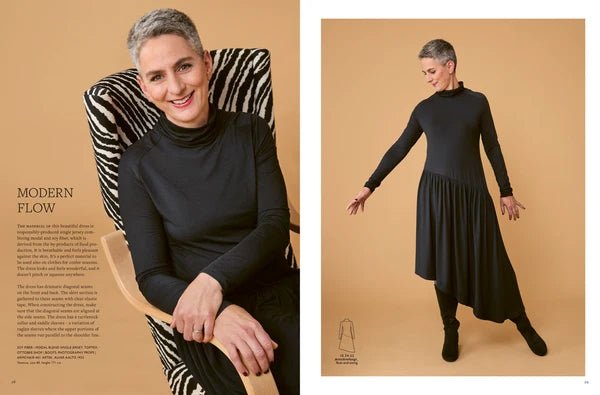 Pilt OTTOBRE design Woman 6/2023-st – ingliskeelne naisterõivaste lõigete ajakiri – saadaval veebis Šarlotes audumi