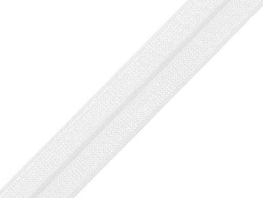 Pilt: kokkupööratud kumm 1,8 cm valge – saadaval veebis Šarlotes audumi
