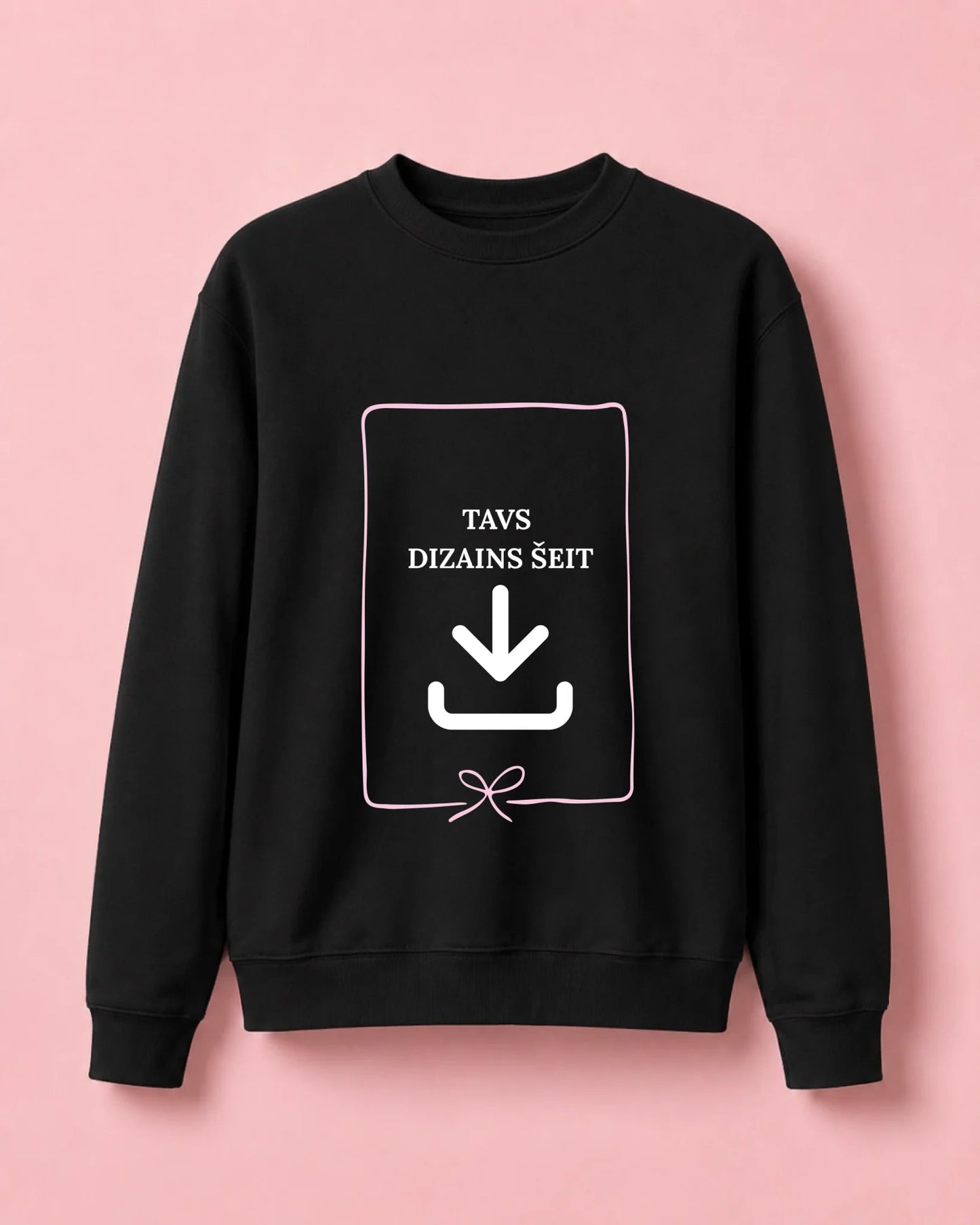 Image with Personalized sweatshirt with your design - black – available online, Šarlotes audumi
