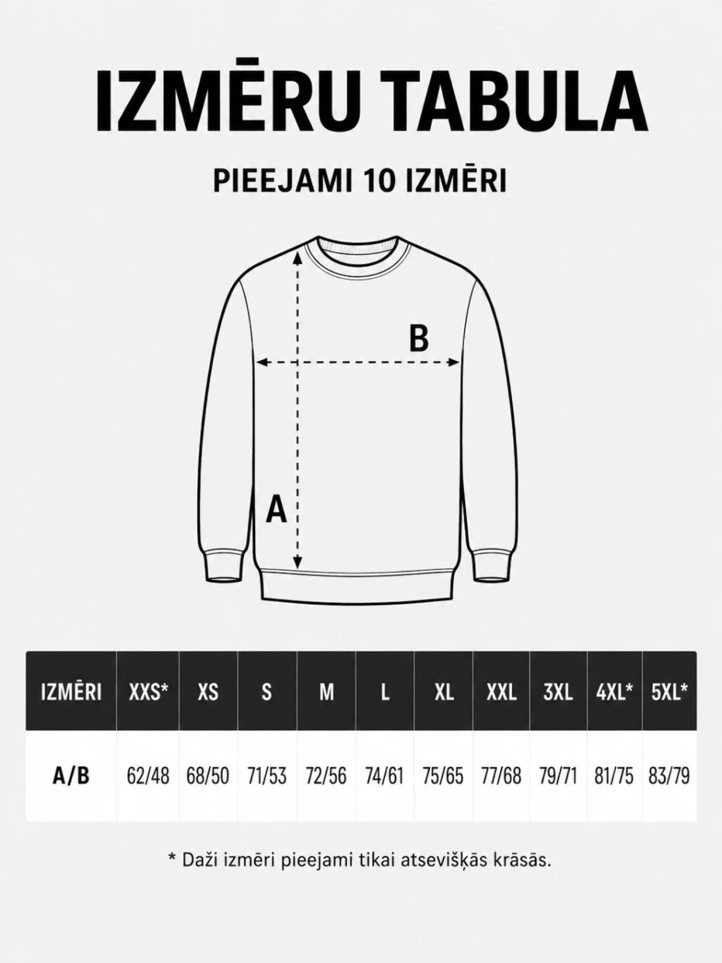 Image of a personalized sweatshirt with text – available online at Šarlotes audumi