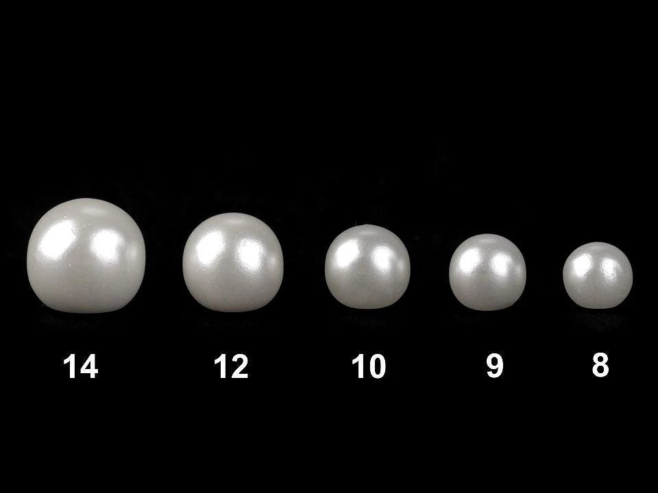Image with sew-on pearl buttons 12 mm| white or warm white – available at Šarlote's Fabrics