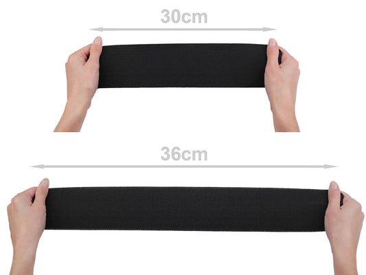 Attēls ar Plakanā gumija 8 cm-melna – pieejams internetā Šarlotes audumi