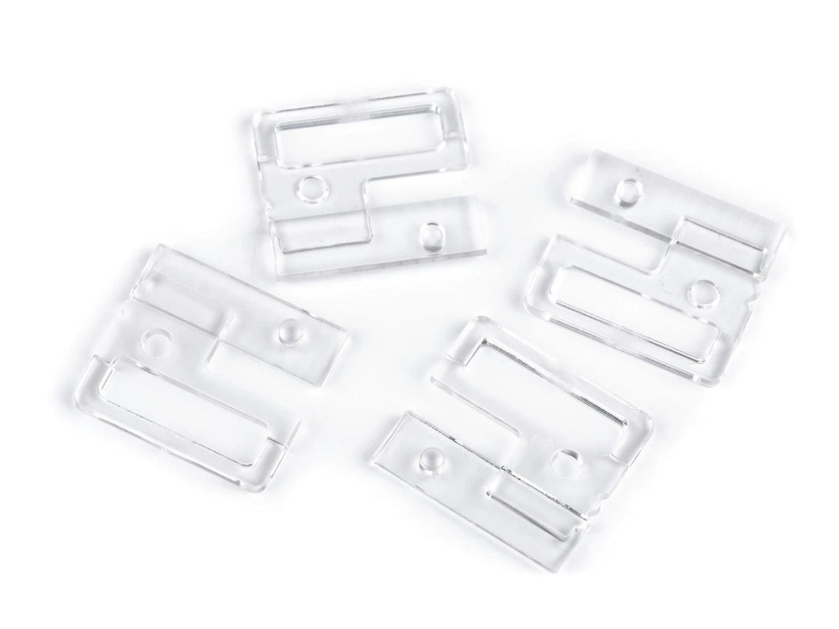Attēls ar Plastmasas aizdare peldkostīmiem un krūšturiem, 30 mm – caurspīdīga – pieejams internetā Šarlotes audumi