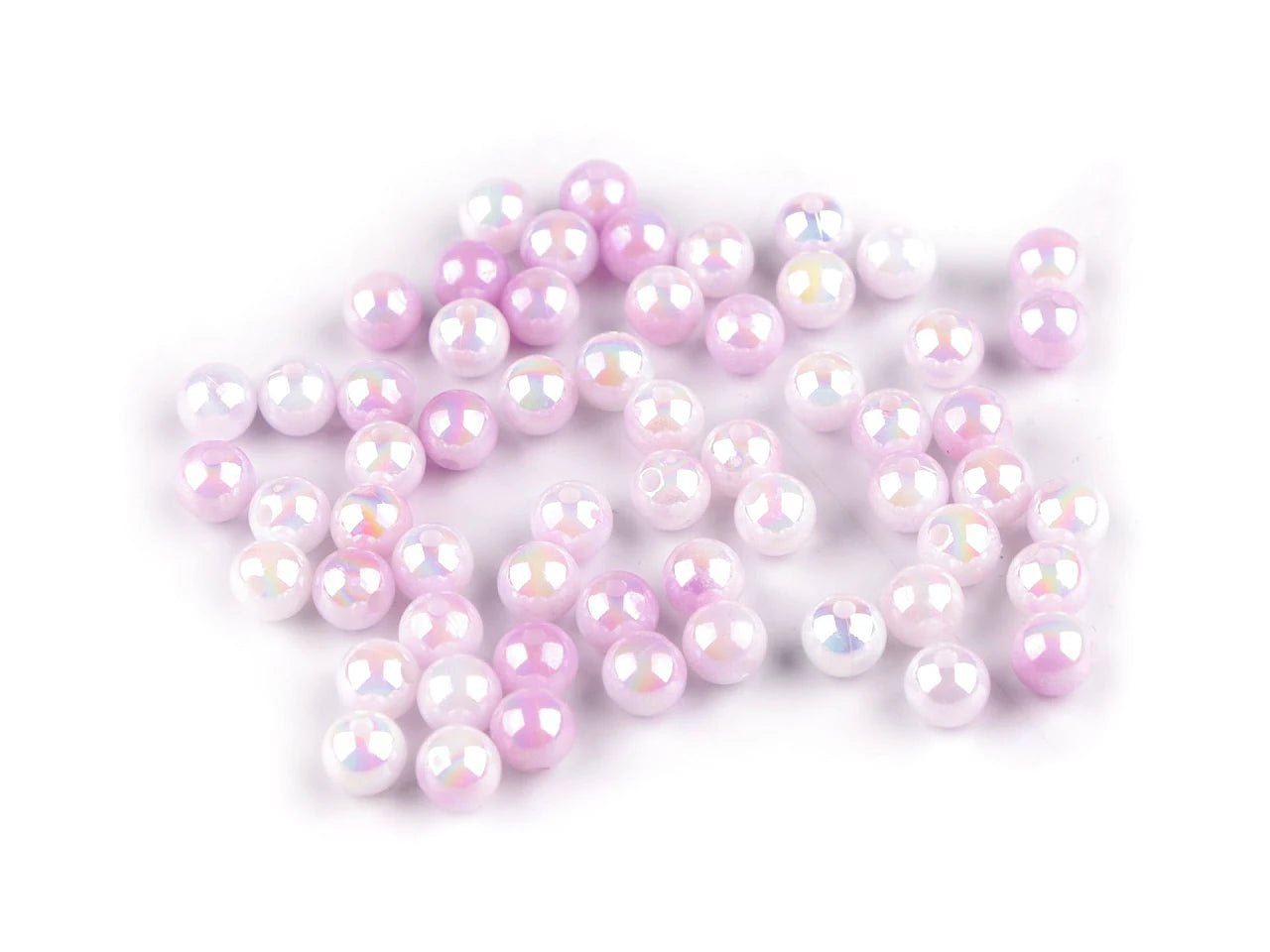 Attēls ar Plastmasas pērlītes ar perlamutra efektu Ø8 mm 20 g| dažadu toņu – pieejams Šarlotes audumi