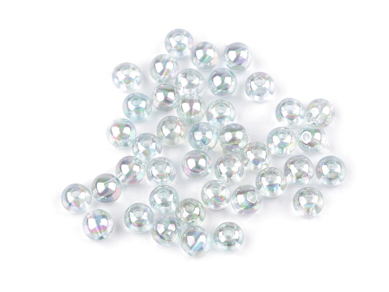 Image avec perles en plastique Ø8 mm 10 g | tons variés – disponible chez Šarlotes audumi
