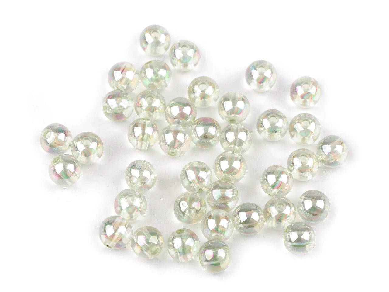 Image avec perles en plastique Ø8 mm 10 g | teintes variées – disponible chez Šarlotes audumi
