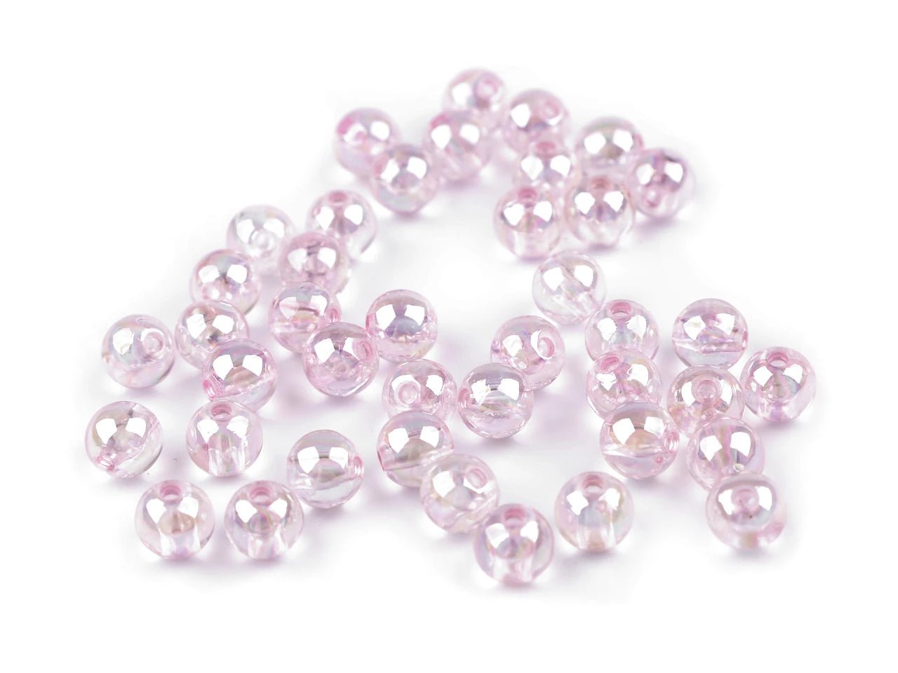 Image de perles en plastique Ø8 mm 10 g | tons variés – disponible chez Šarlotes audumi