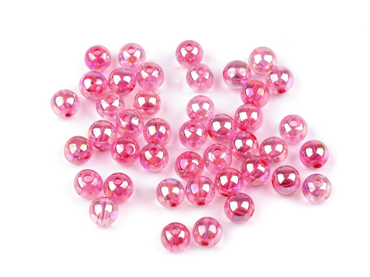 Image avec perles en plastique Ø8 mm 10 g | tons variés – disponible chez Šarlotes audumi