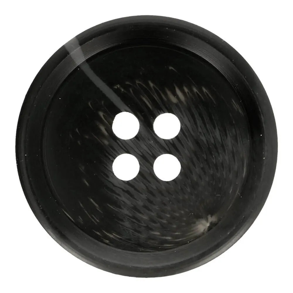 Pilt mustadest plastnööpidest 24 mm – saadaval Šarlotes audumi