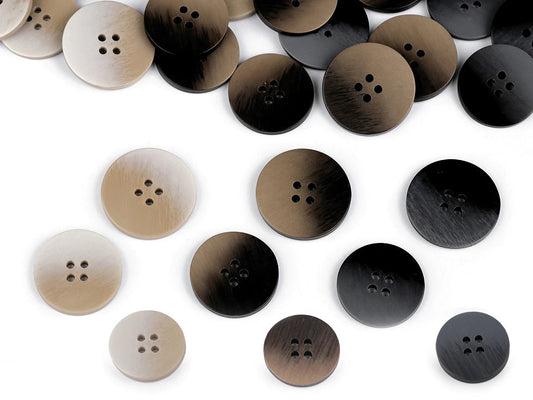 Attēls ar Pogas ar ombre efektu elegants krāsu pārejas dizains Ø 21 mm - 28 mm – pieejams Šarlotes audumi