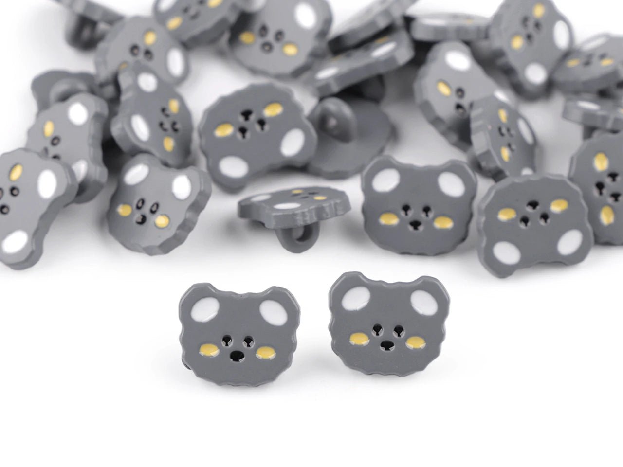 Attēls ar Pogas uz kājiņas 15 mm kaķīši|dažādu toņu – pieejams Šarlotes audumi