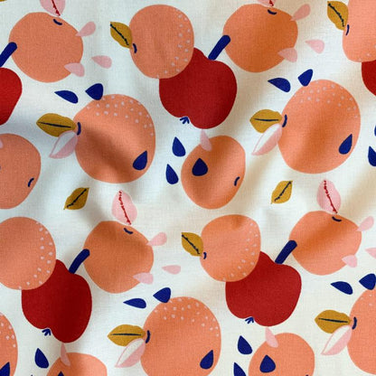 Tissu premium 100 % coton - petites pommes 115 g/m²