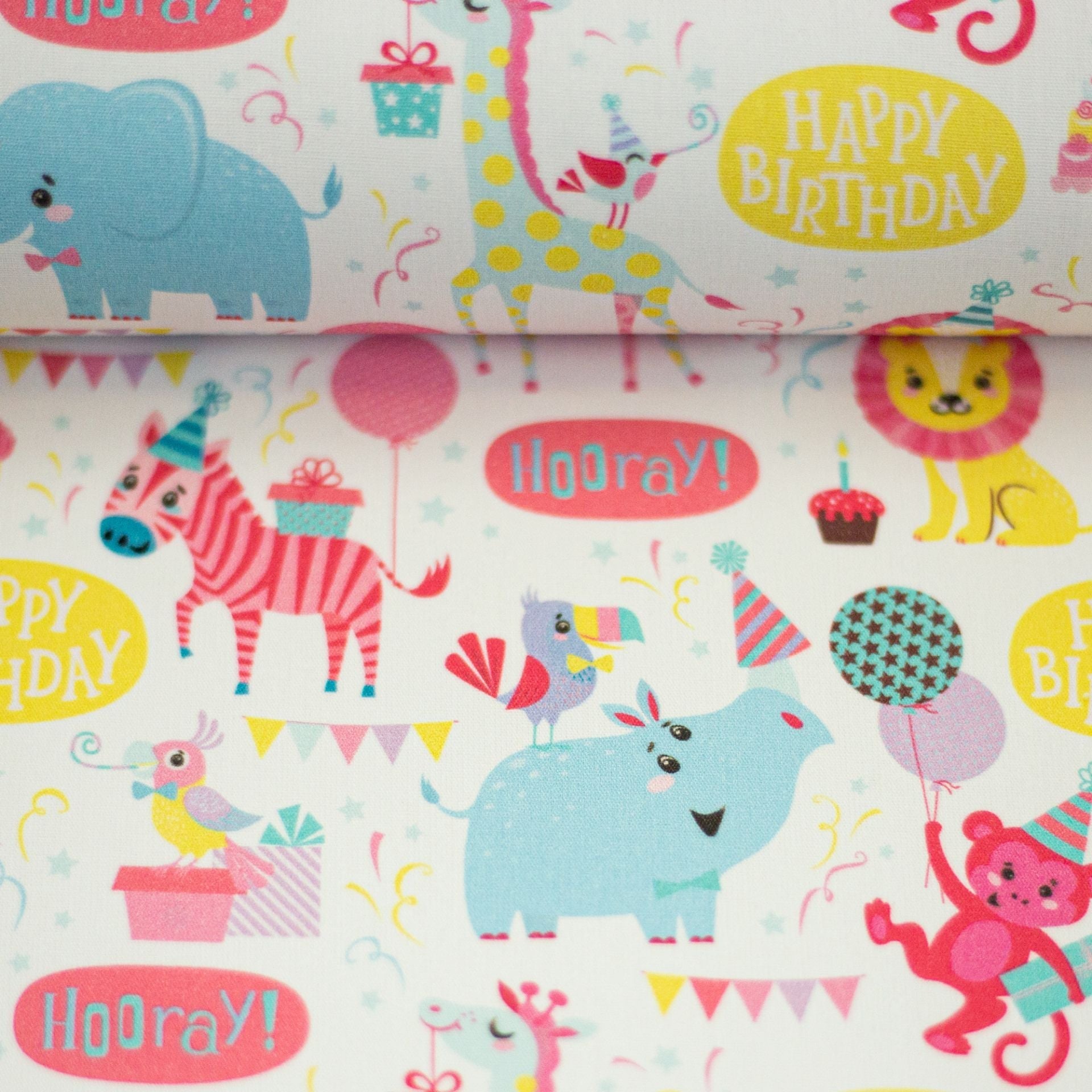 Attēls ar Premium 100% kokvilnas audums - āfrikas zvēriņi 130 g/m² – pieejams Šarlotes audumi