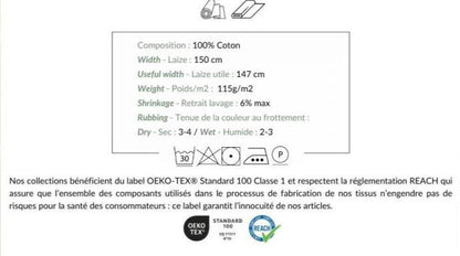 Premium 100% kokvilnas audums - citroni uz gaiši pelēka fona 115 g/m²