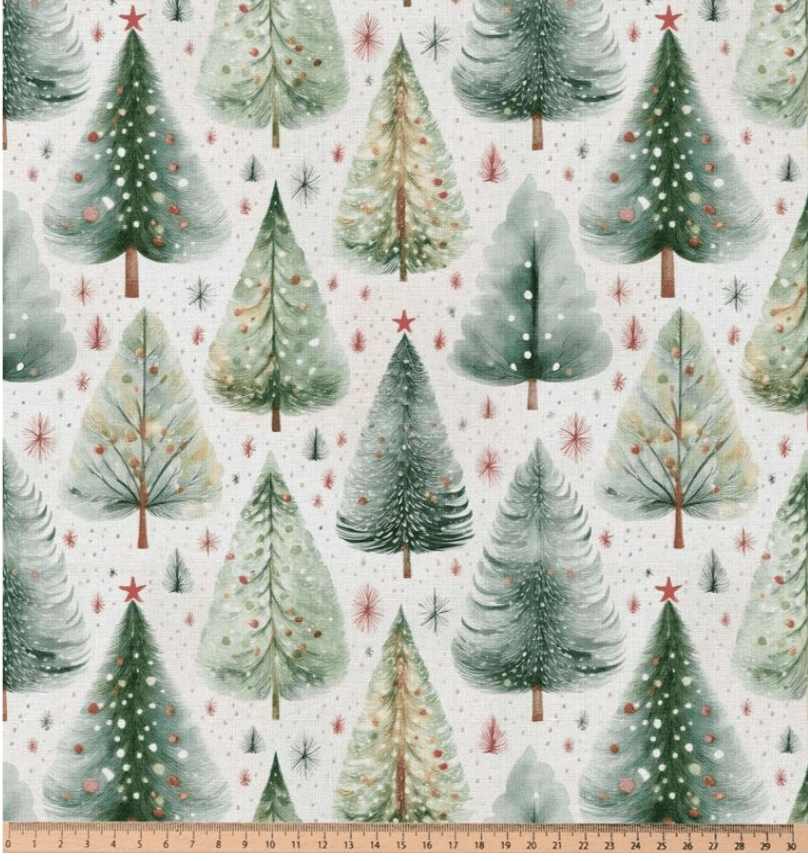 Attēls ar Premium 100% kokvilnas audums - egles 115 g/m² – pieejams Šarlotes audumi