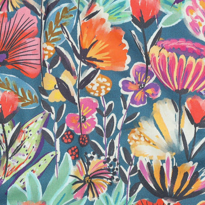 Premium 100% cotton fabric - vibrant floral motif 115 g/m²