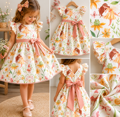 Image of Premium 100% cotton fabric - fairies 115 g/m² – available at Šarlotes audumi