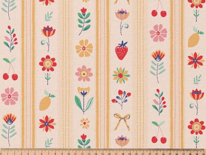 Attēls ar Premium 100% kokvilnas audums - ornamenti līnijās 115 g/m² – pieejams Šarlotes audumi