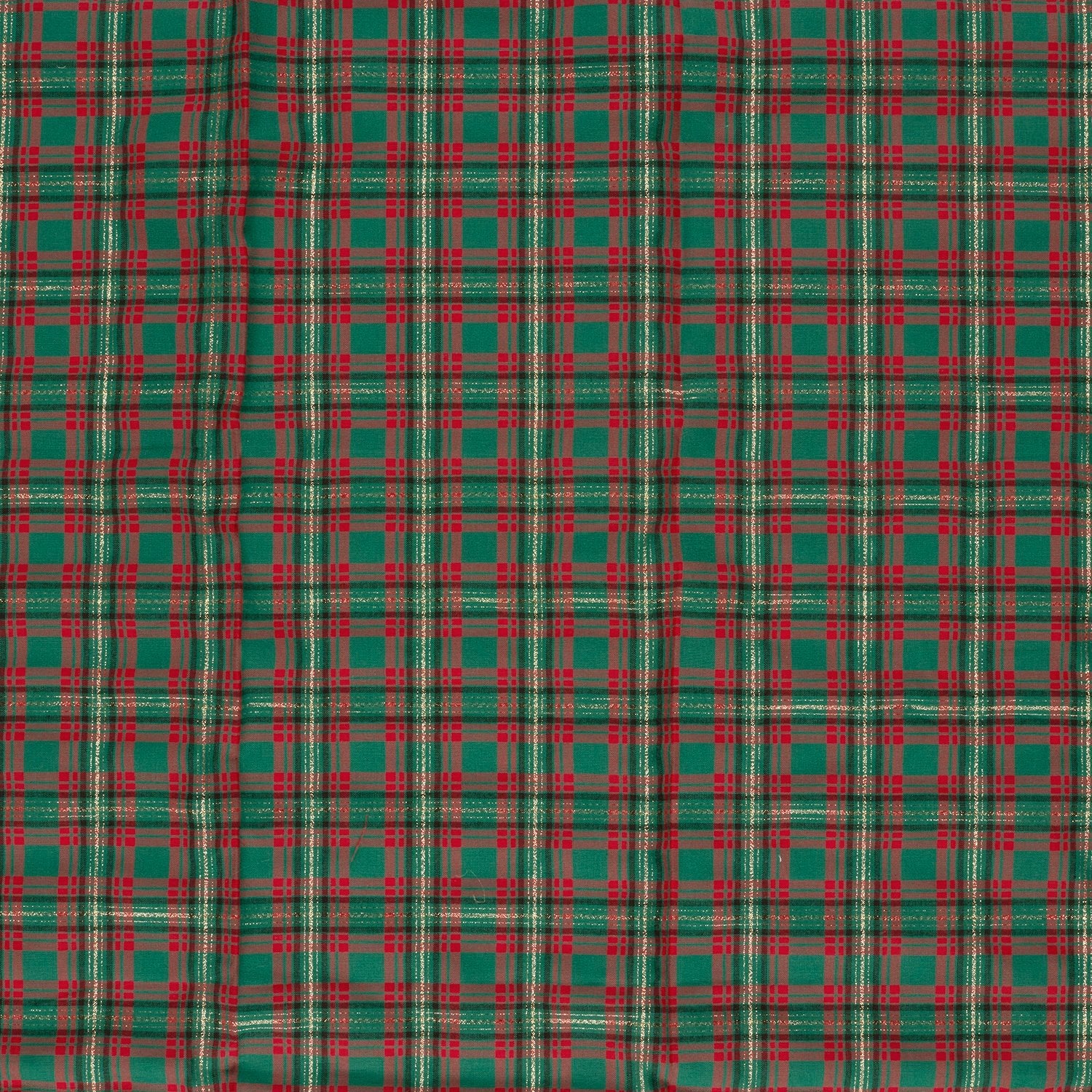 Image with Premium 100% cotton fabric-gold shimmer check 120 g/m² – available online at Šarlotes audumi