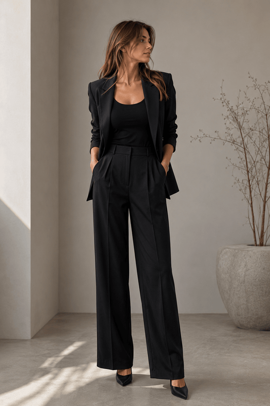 Pilt Premium Merino villakangast – must – saadaval veebis Šarlotes audumi