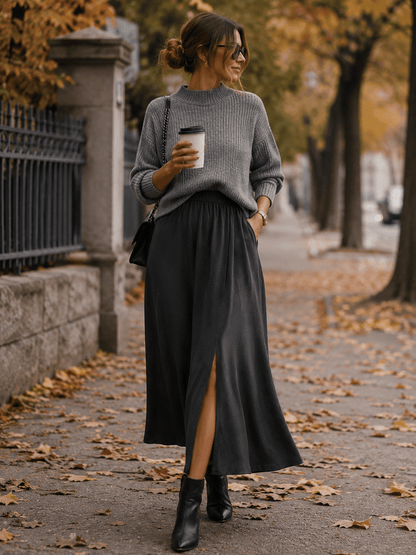 Pilt Premium Merino villakangast – tumehall – saadaval internetis Šarlotes audumi