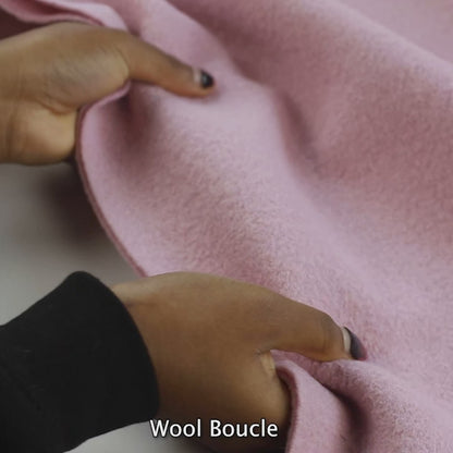 100% Wool fabric - lavender lilac 390 g/m²