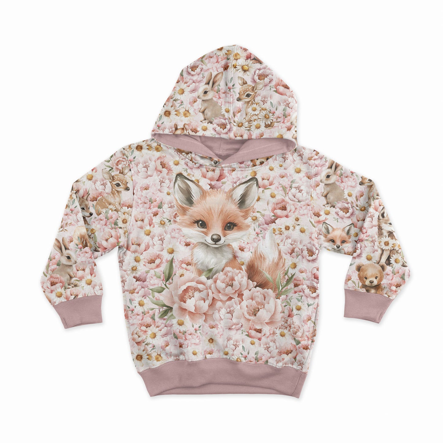 Cilpiņtrikotāžas panelis 40x50 cm-lapsiņa margrietiņās un peonijās 250 g/m²