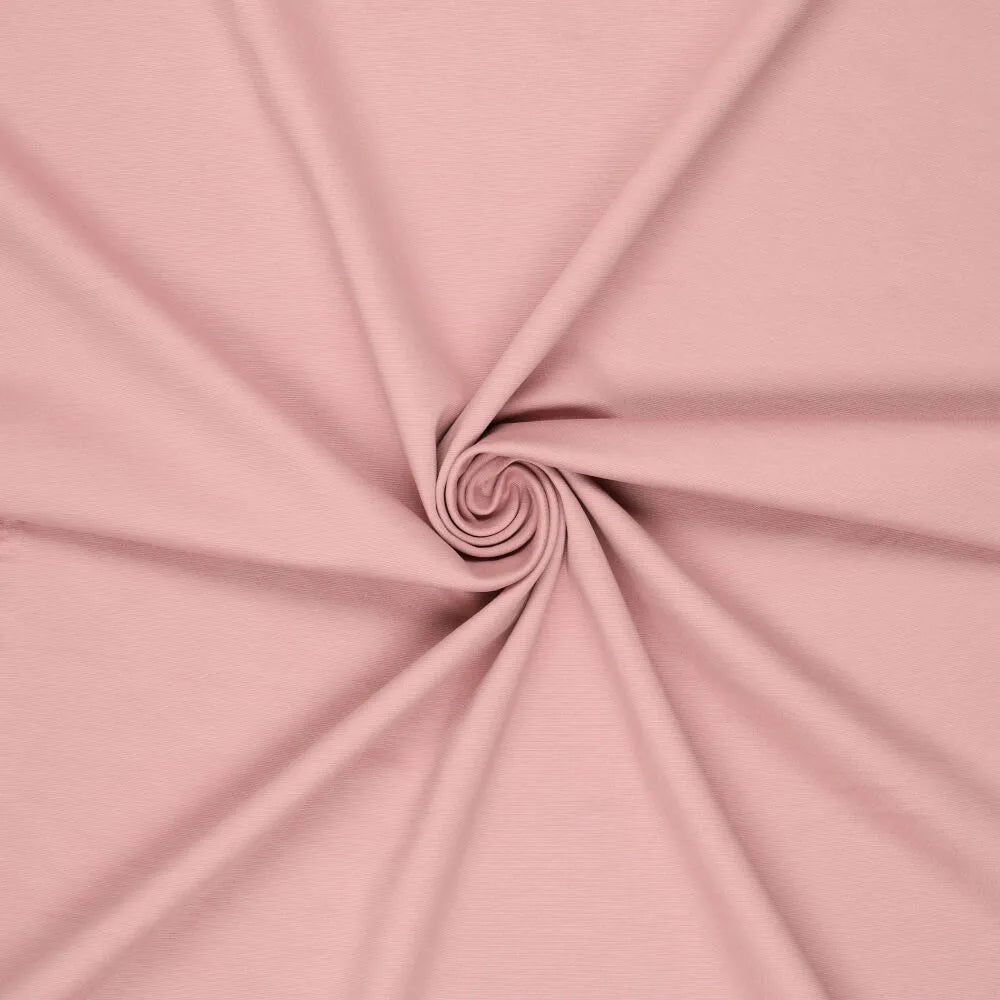 Attēls ar Punta di Roma trikotāžas audums –pūderrozā 320 g/m² – pieejams Šarlotes audumi