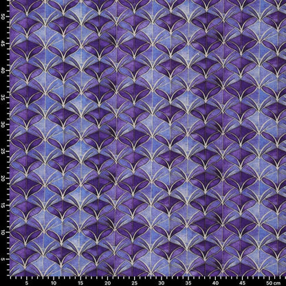 Tissu en maille Punta di Roma - motif abstrait violet 240 g/m²