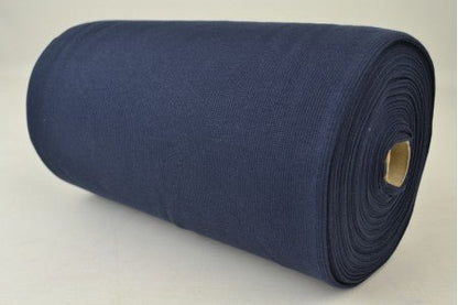 Image avec bord de finition en tissu côtelé | manchette - bleu foncé 300 g/m² – disponible chez Šarlotes audumi