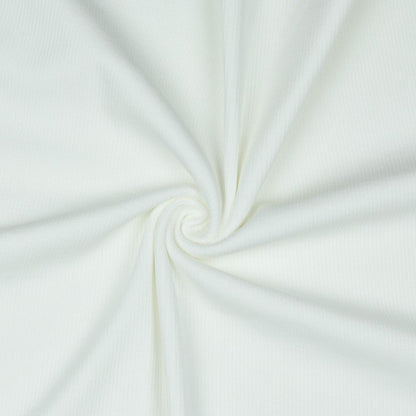 ribbed cotton jersey (RIB JERSEY) - white 240 g/m²