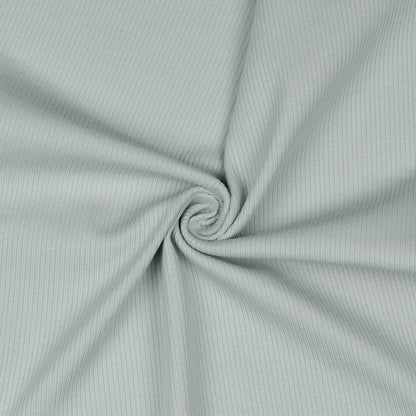 Ribbed cotton jersey (RIB JERSEY) - light gray 240 g/m²