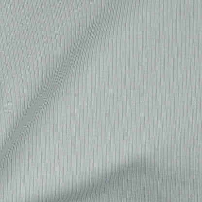 Ribbed cotton jersey (RIB JERSEY) - light grey 240 g/m²