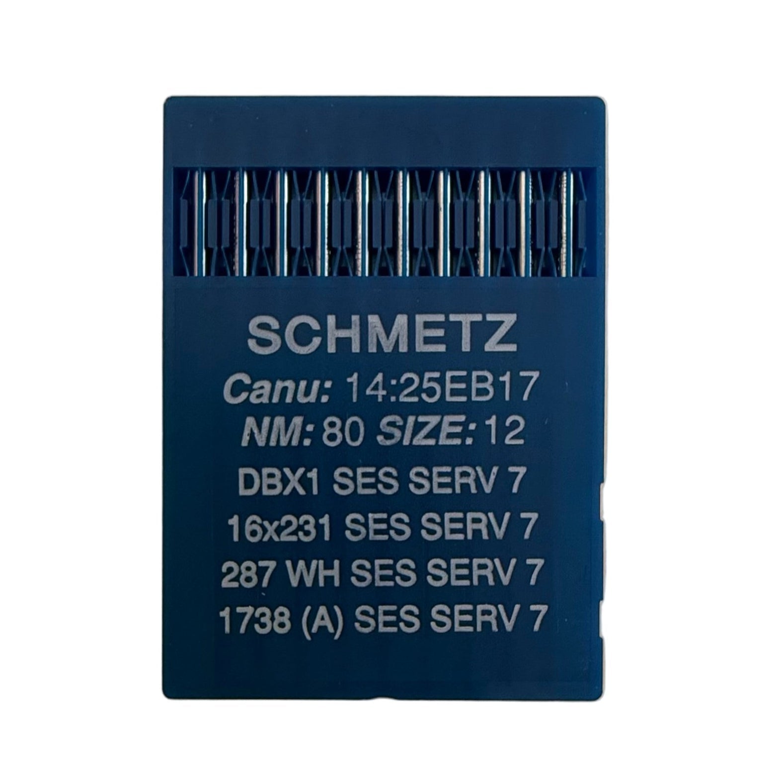 Attēls ar Rūpniecisko šujmašīnu adatas SCHMETZ DBx1 (1738) SES SERV 7 trikotāžai un sporta apģērbam - 10 gab. – pieejams Šarlotes audumi