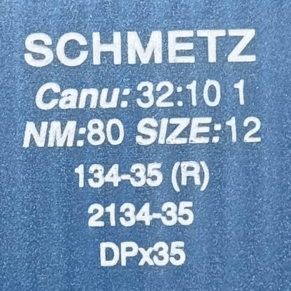 Tööstuslike õmblusmasinate nõelad SCHMETZ 134-35 R DPx35 universaalsed 10 tk.