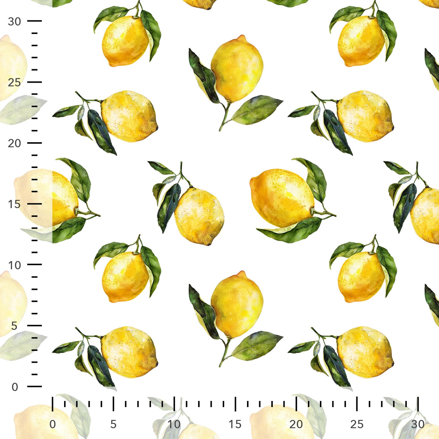 Cotton jersey - lemons 220 g/m²