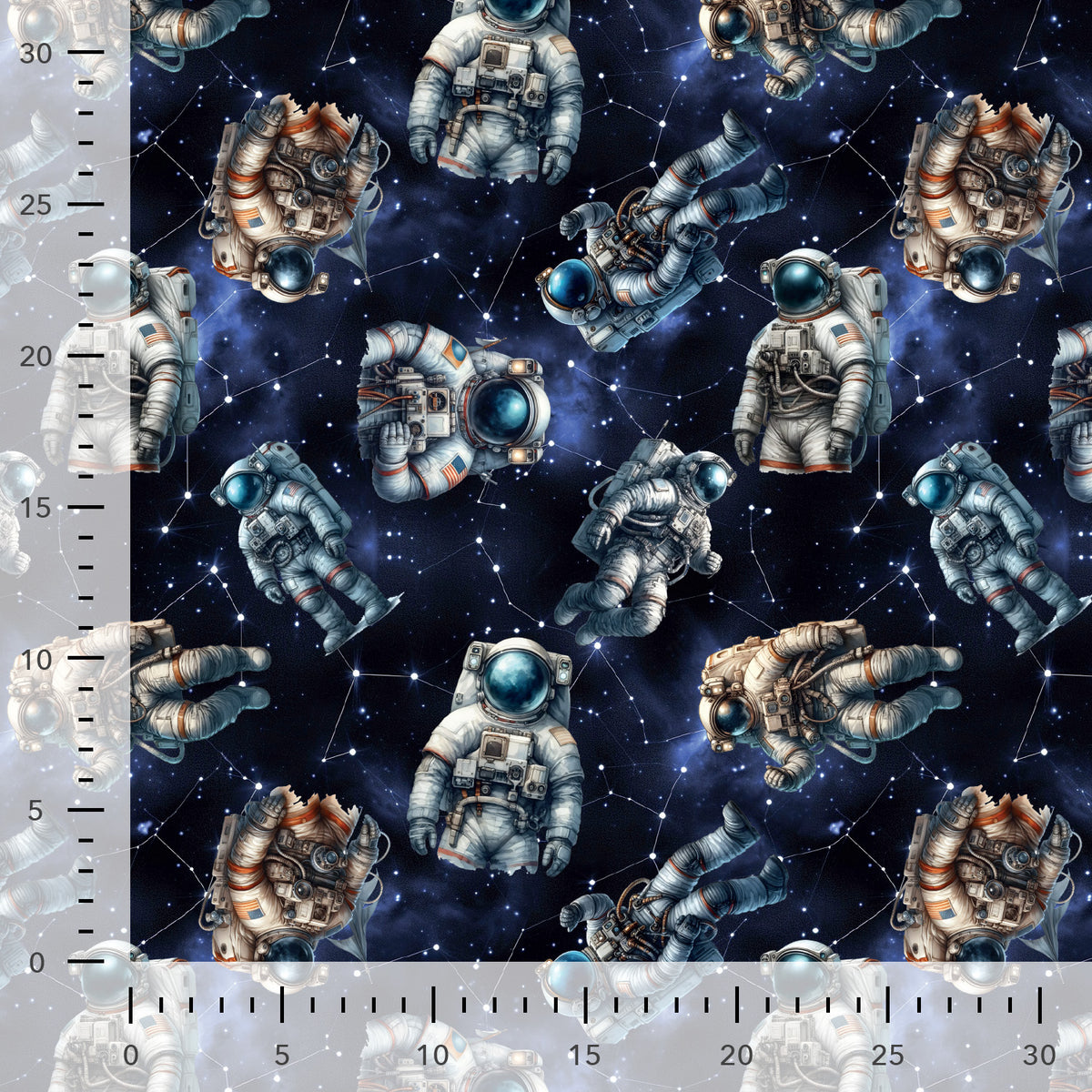 Soojustusega puuvillane aasaline trikotaaž – astronaudid kosmoses