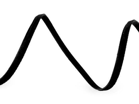Image with 3 mm velvet ribbon - black – available at Charlotte's Fabrics