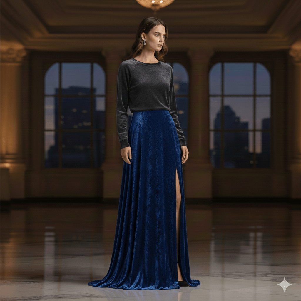 Attēls ar Samts ar elastānu - pelēka 240 g/m² – pieejams Šarlotes audumi