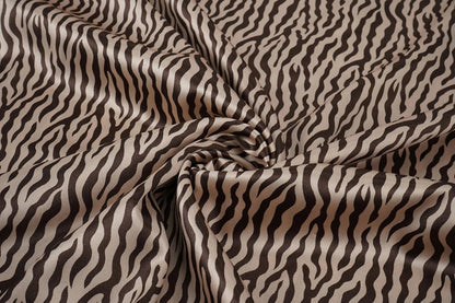 Satīns ar elastānu - zebra 80 g/m²