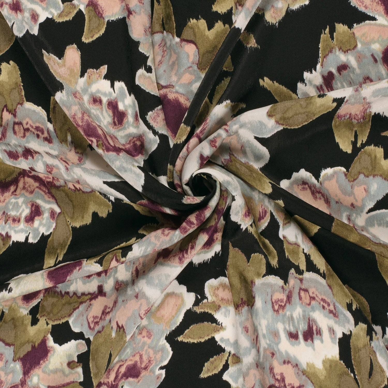 Attēls ar Satīns - puķes 110 g/m² – pieejams Šarlotes audumi