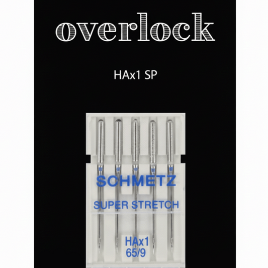 Attēls ar SCHMETZ Overloka adatas trikotāžai HAx1 SP - Nr.65 (5gab.) – pieejams Šarlotes audumi