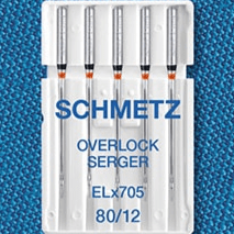 Attēls ar SCHMETZ Overloka un Koverloka adatas universālās ELx705 - Nr.80 (5gab.) – pieejams Šarlotes audumi