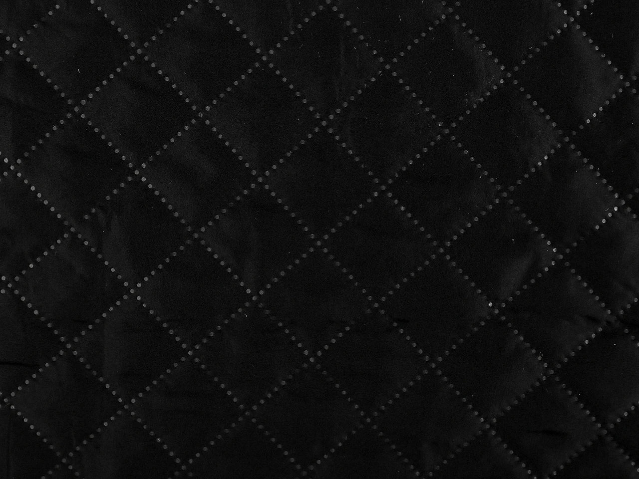 Attēls ar Siltinātā stepētā odere - melna 105 g/m² – pieejams Šarlotes audumi