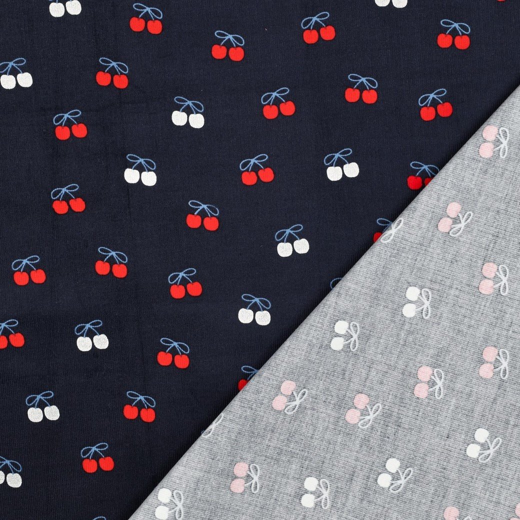 Image of Fine cotton corduroy - cherries, available online at Charlotte's Fabrics