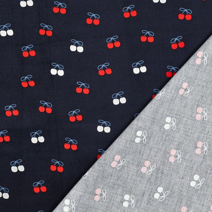Image of Fine cotton corduroy - cherries, available online at Charlotte's Fabrics