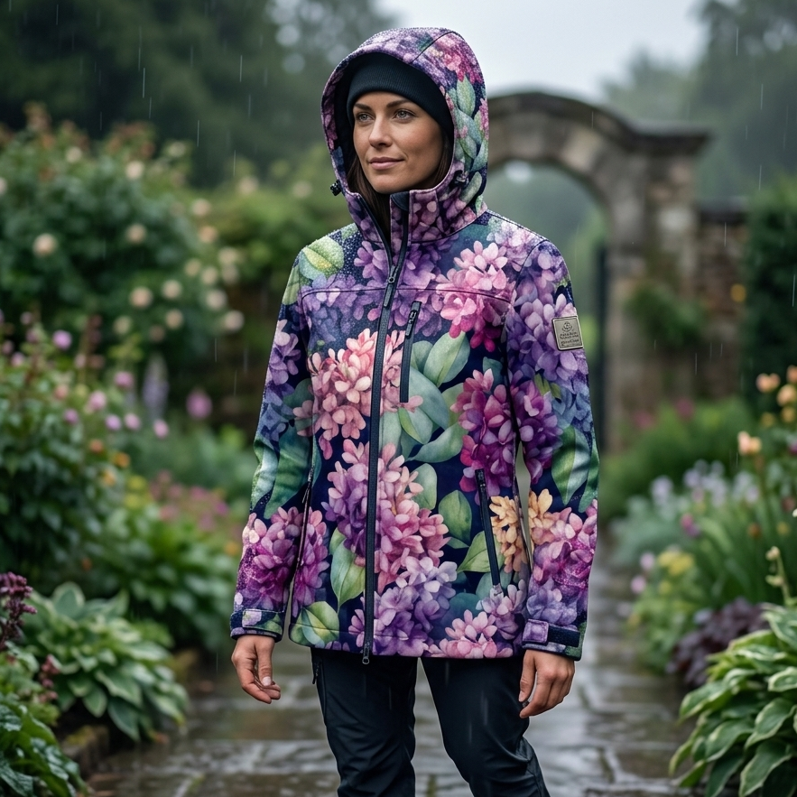 Pilt Softshell-kangast - hortensia 300 g/m² – saadaval Šarlote'i kangad