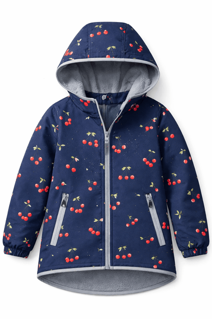 Pilt Softshell-kangast - kirsid tumesinisel 300 g/m² – saadaval Šarlote audumis