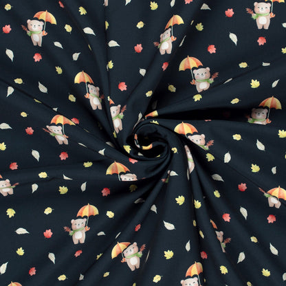 Tissu softshell - oursons avec parapluie 310 g/m²