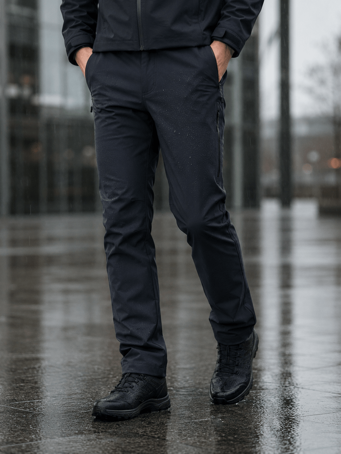Pilt softshell-kangast, veekindel, tumesinine – saadaval internetis Šarlotes audumi